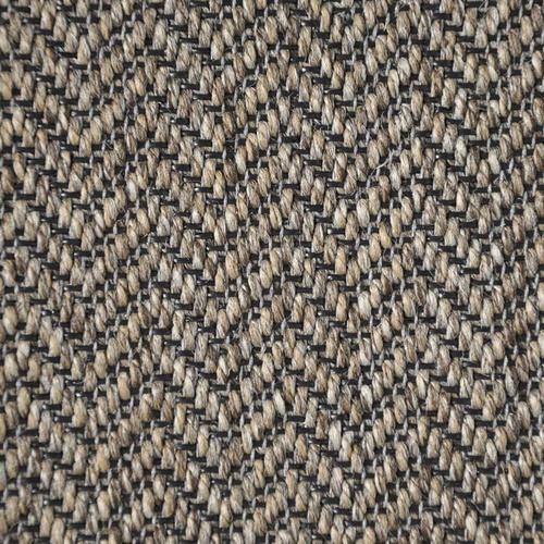 Heltäckningsmatta Herringbone Brun - Fast bredd 400 cm